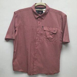 Wrangler Mens ATG All Terrain Gear Utility Button-Up Shirt Red Flap Pocket M New
